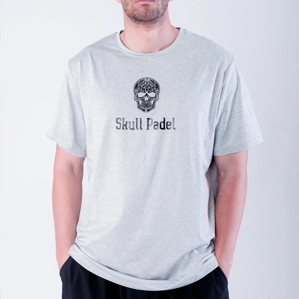 Padel Sportshirt Men - Grey Black