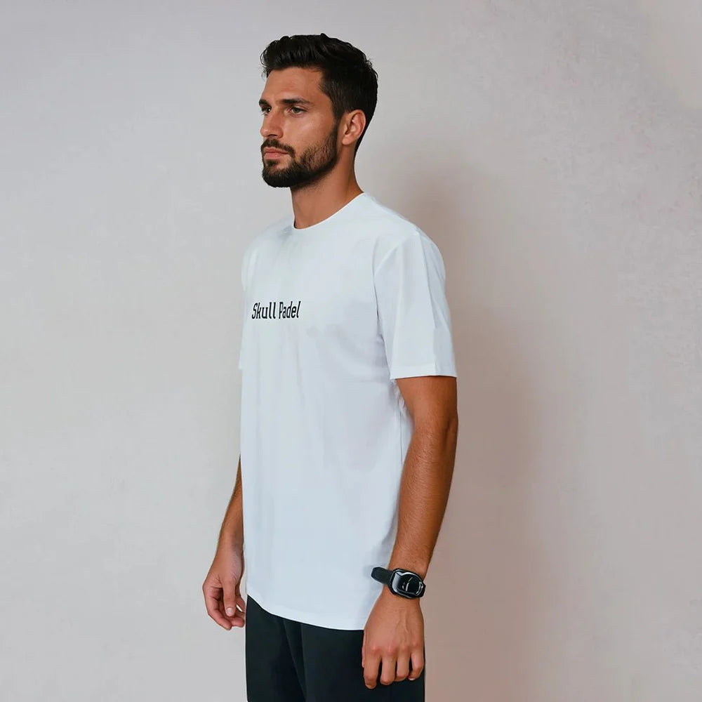 Padel Sportshirt Men - White Black