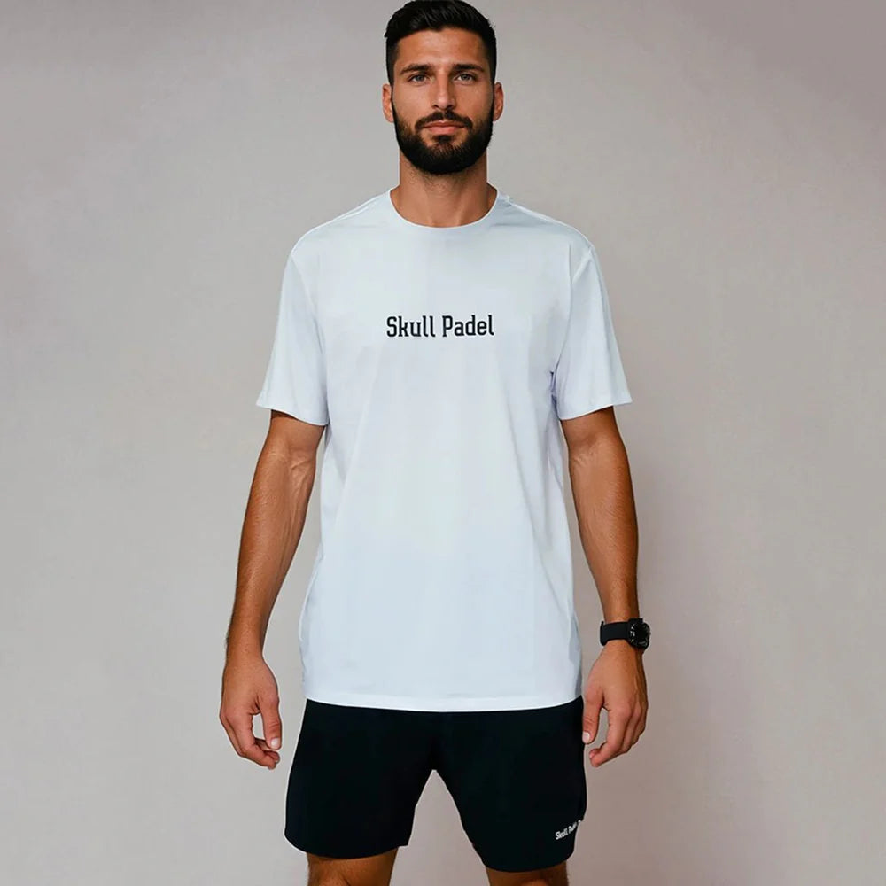 Padel Sportshirt Men - White Black