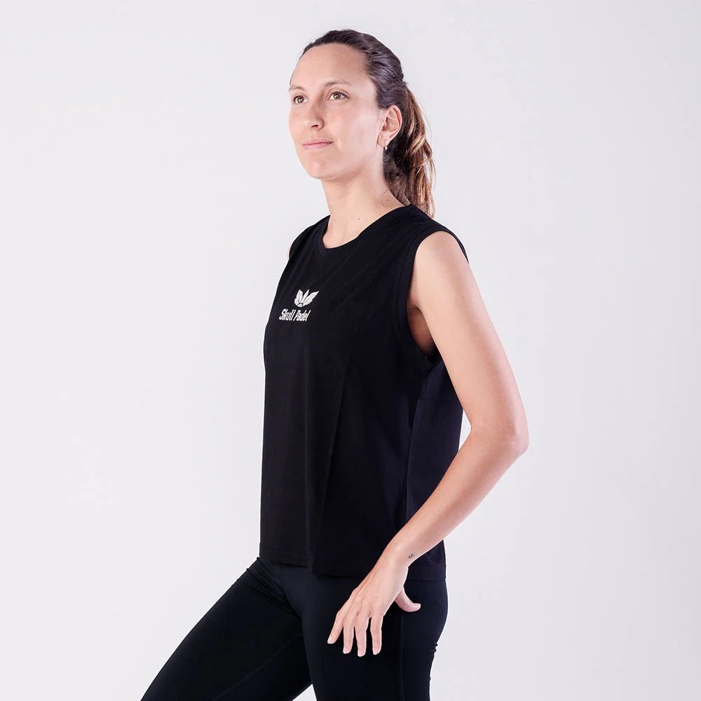 Padel Sportshirt Women - Black White