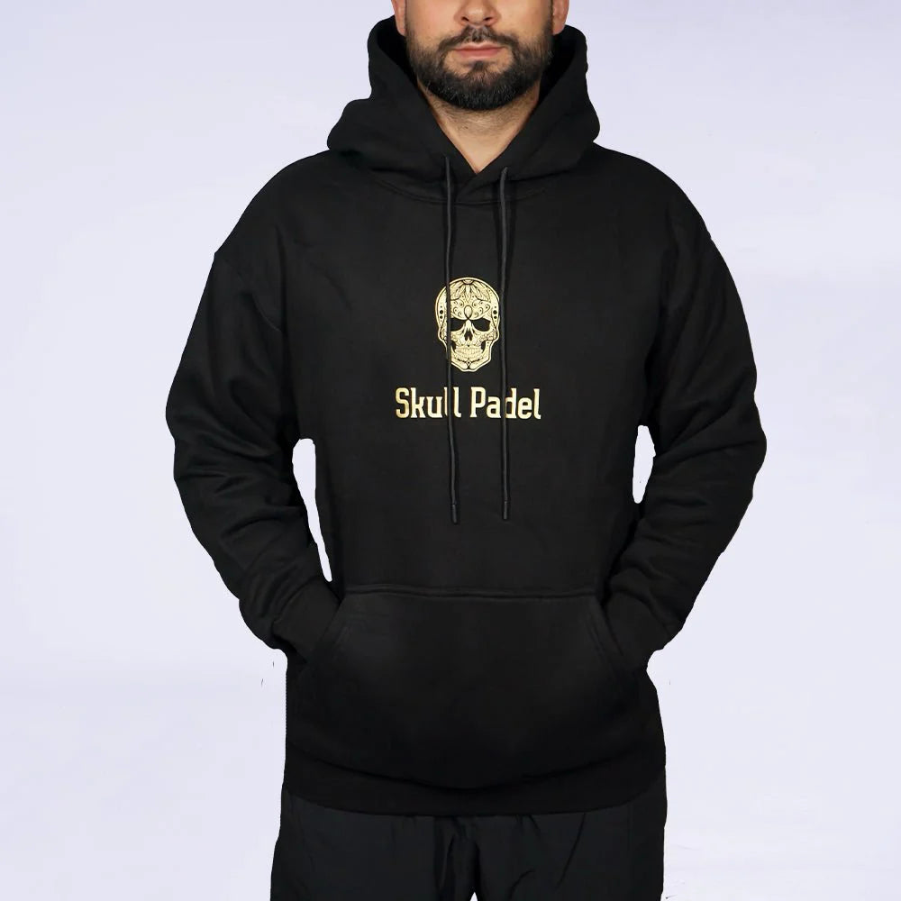 SKULL PADEL HOODIE - BLACK & GOLD