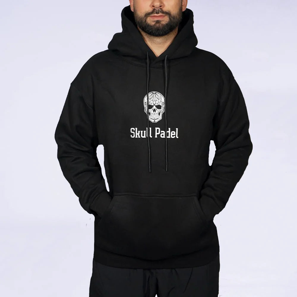 SKULL PADEL HOODIE - BLACK & WHITE